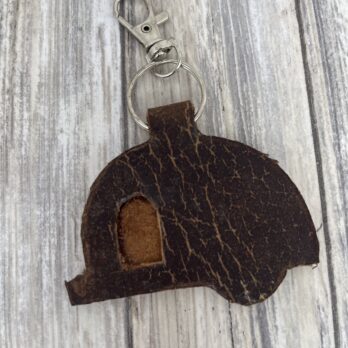 latelier51 creation maroquinerie artisanale sac portefeuille porte cle caravane marron fonce face avant